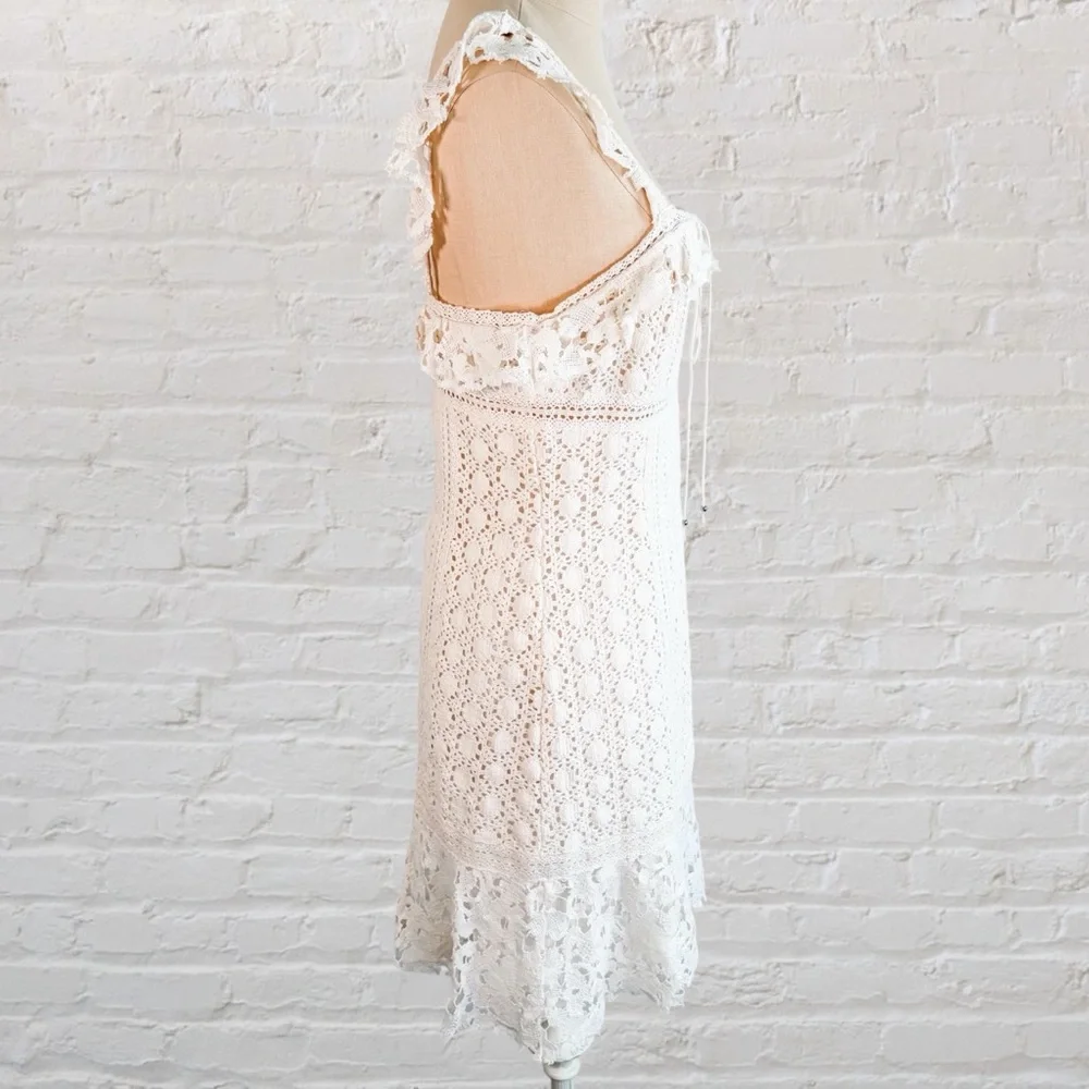 Free People Cross My Heart Crotchet Mini Dress - Picture 10 of 15